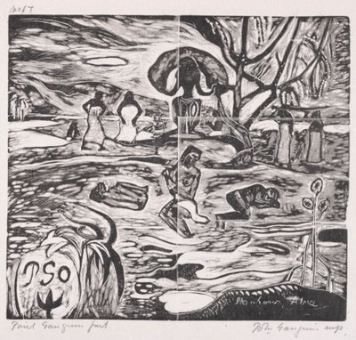 Tahitská série: Oběty Bohu. od Paul Gauguin