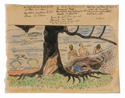 Tahiťané rybaření od Paul Gauguin