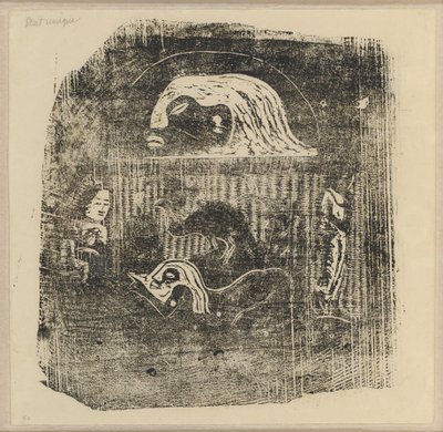 Malý talíř Te Atua (Bohové) [verso] od Paul Gauguin