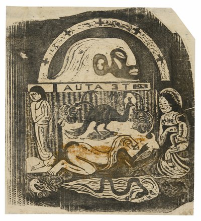 Te atua (Bůh), ze Suity pozdních dřevěných bloků od Paul Gauguin