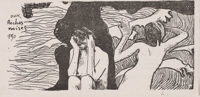 Černé skály. od Paul Gauguin