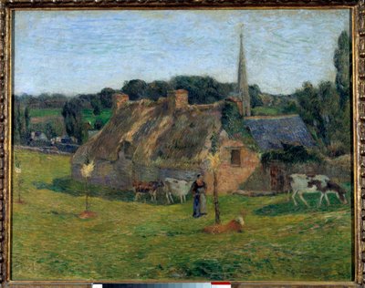 Pole Derout Lollichon a kostel Pont Aven od Paul Gauguin