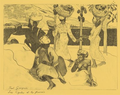 Kobylky a mravenci: Suvenýr z Martiniku, z Volpini Suite: Dessins l..., 1889. od Paul Gauguin