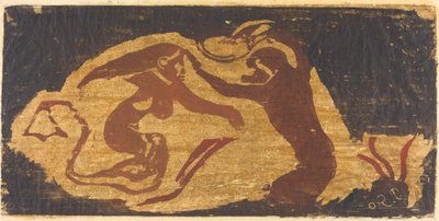 Mořská panna a opice od Paul Gauguin