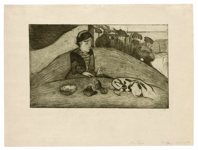 Žena s fíky od Paul Gauguin