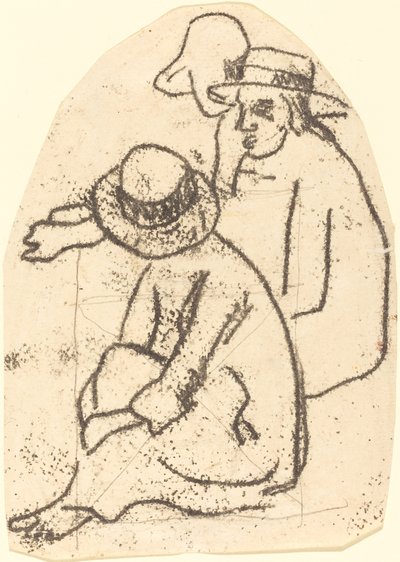 Tři Tahiťané (studie pro "Sestra lásky") od Paul Gauguin