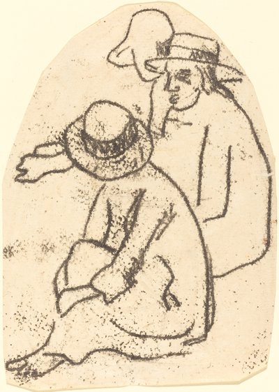 Studie tří Tahiťanů pro The Sister of Charity, 18991902. od Paul Gauguin
