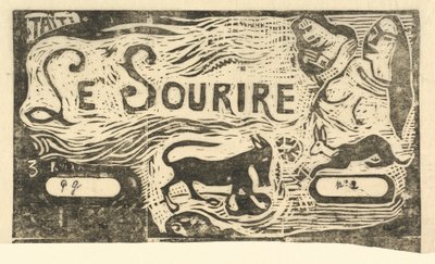 Titulní strana pro Le Sourire Název úsměvu, v roce 1895 nebo později. od Paul Gauguin