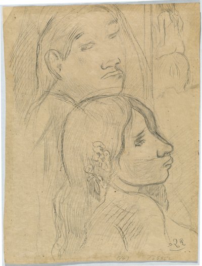 Dva markézáni [verso] od Paul Gauguin