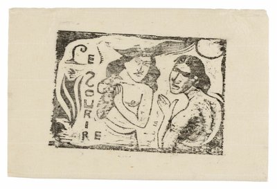 Dvě ženy štěbetají, čelenka pro Le Sourire od Paul Gauguin