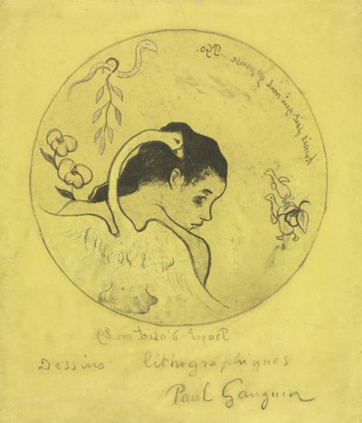 Volpini Suite: Design for a Tale: Leda and the Swan od Paul Gauguin