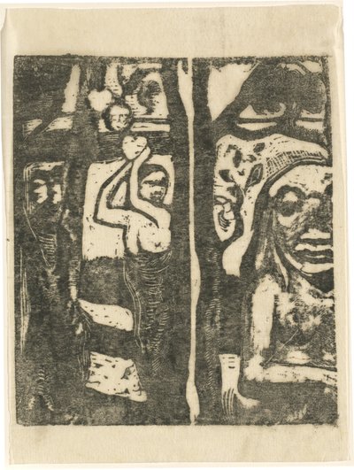 Žena sbírá ovoce a divoch od Paul Gauguin