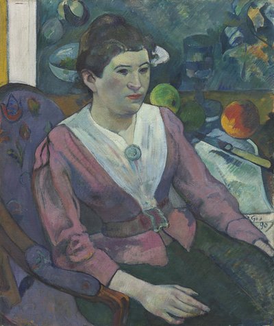 Žena před zátiším od Cézanna od Paul Gauguin