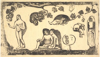 Ženy, zvířata a listí, 1898. od Paul Gauguin