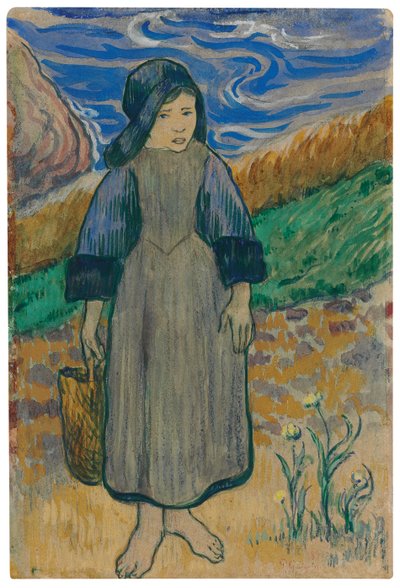 Mladá Bretaňka u moře; Mladá Bretaňka u moře, 1889 od Paul Gauguin