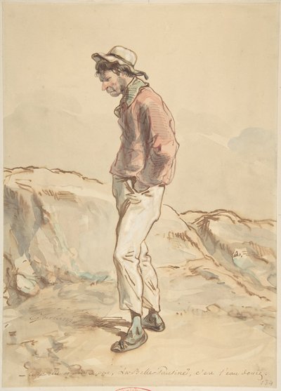 Námořník stojící na pobřeží, 1859-60. od Paul Gavarni