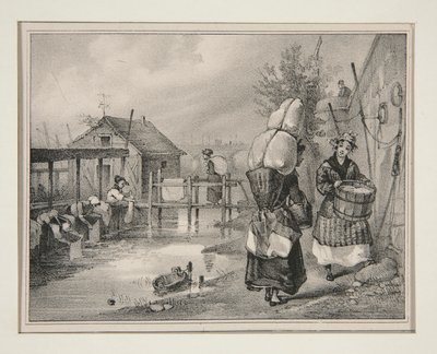PRÁDLA. od Paul Gavarni