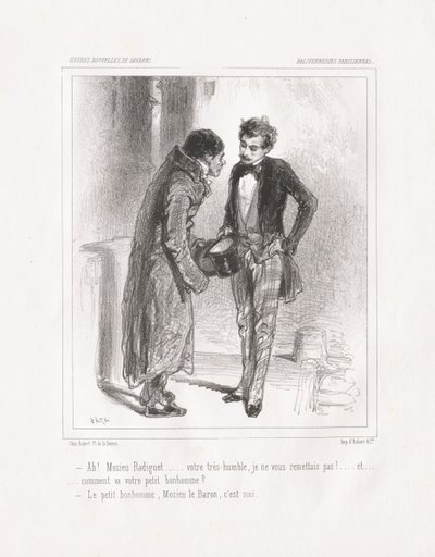 Baliverneries Parisiennes: Ach! Monsieu Radiguet, 1847. od Paul Gavarni