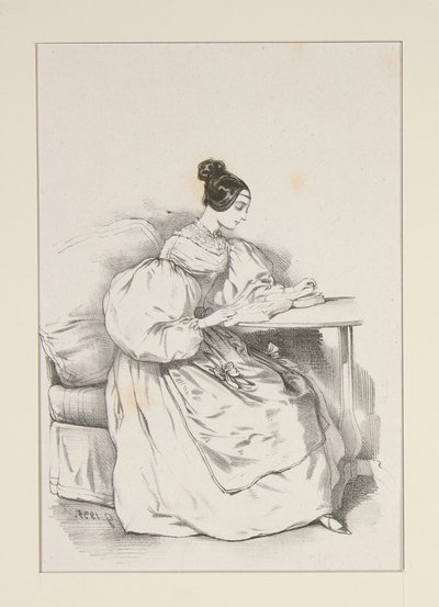 DOMA. (Září 1835) Šaty ze skotského batistu,... od Paul Gavarni