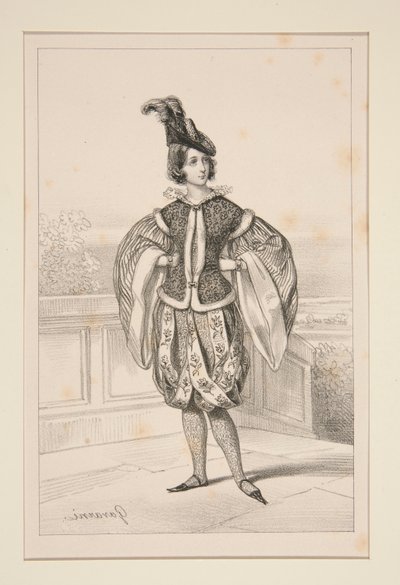 KOSTÝM PANÍ LA MARQUISE DE L.. od Paul Gavarni