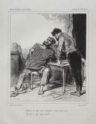 Toulonská silnice. od Paul Gavarni