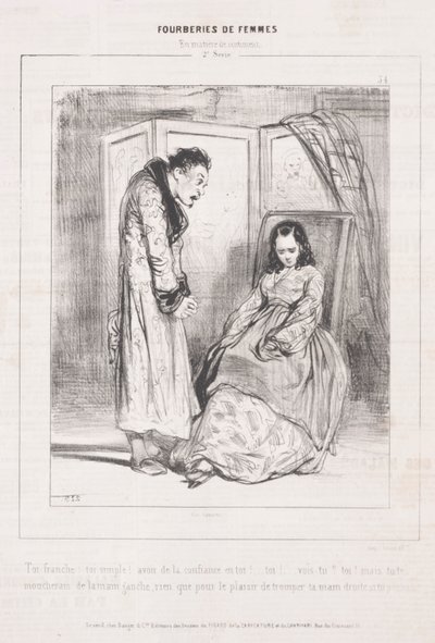 Podvody žen: Ve věcech sentimentu, 1842. od Paul Gavarni