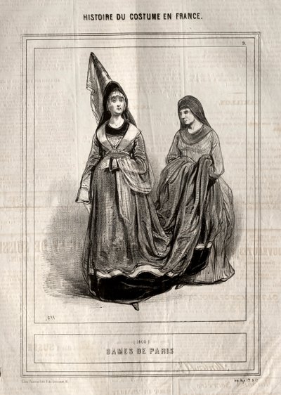 Historie kostýmu ve Francii: Dámy z Paříže od Paul Gavarni