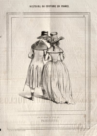 Historie kostýmu ve Francii: Pařížané od Paul Gavarni