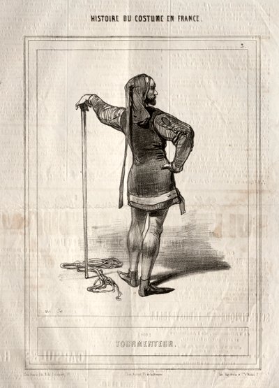 Historie kostýmu ve Francii: Tormenteur, 1843. od Paul Gavarni