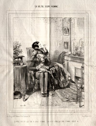 Život mladého muže, 1842. od Paul Gavarni