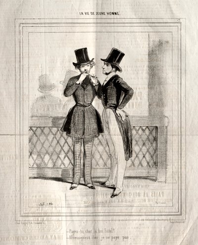 Život mladého muže, 1842. od Paul Gavarni