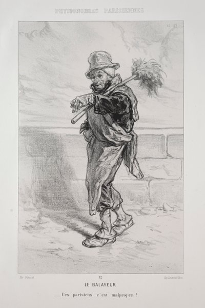 Le Balayeur. od Paul Gavarni