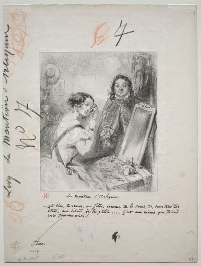 Le Manteau dArlequin: Eh bien! Tu verra, ma fille..., 1852. od Paul Gavarni