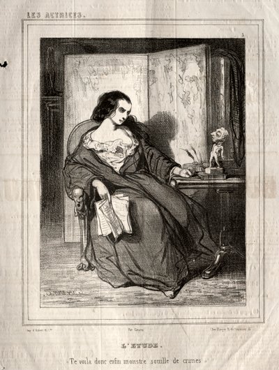 Herečky: Studie, 1843. od Paul Gavarni