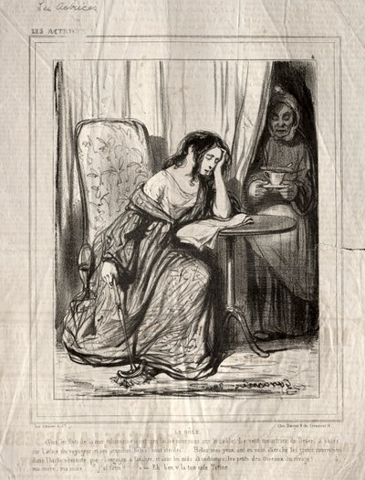 Herečky: The Role, 1843. od Paul Gavarni