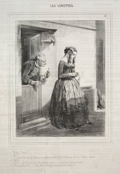 Lorety, 1842. od Paul Gavarni