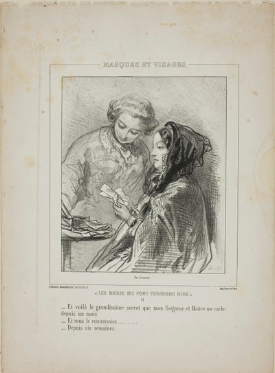 Manželé mě vždycky rozesmějí: A tady je to obrovské tajemství... od Paul Gavarni
