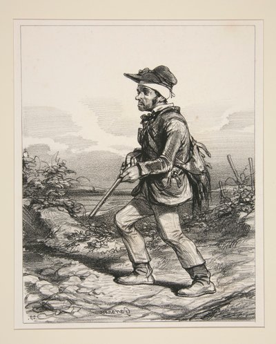 Pan Gontard, / (z Clos-Gorju), / velký vlastník, oprávněný volič, / na honbě za l od Paul Gavarni