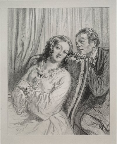 Masques et visages: Par-ci, par-la: Mame Beauminet, ta majeste..., 1857-58. od Paul Gavarni