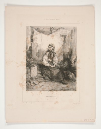 Melancholie od Paul Gavarni