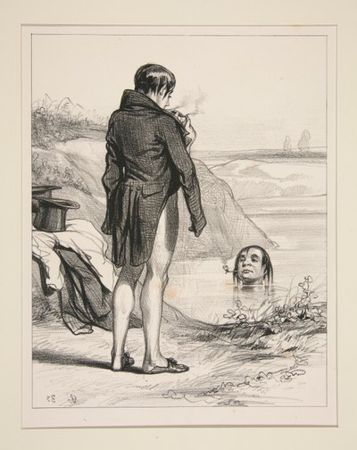 Pan JACQUES SCHWERDTFEGER, zaměstnanec pohřebního ředitele od Paul Gavarni