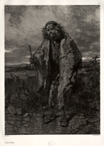 Staří a moderní umělci: Thomas Vireloque. od Paul Gavarni