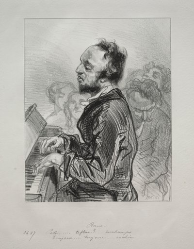 Klavír, 1853. od Paul Gavarni