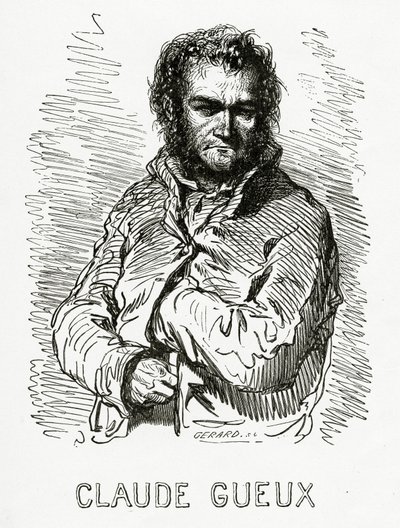 Portrét Clauda Gueuxe, 1834 (č. rytina) od Paul Gavarni