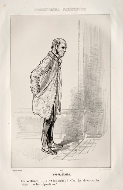 Propriétaire. od Paul Gavarni