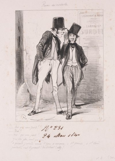 Rub medailí: Já, kdo k tobě mluví, 1840. od Paul Gavarni
