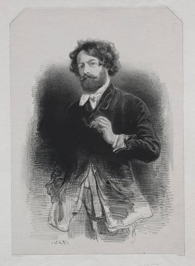 Autoportrét, 1842. od Paul Gavarni