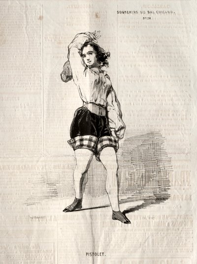Memories of the Bal Chicard: Pistol, 1843. od Paul Gavarni