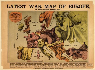Nejnovější válečná mapa Evropy: viděná francouzskýma očima od Paul Hadol