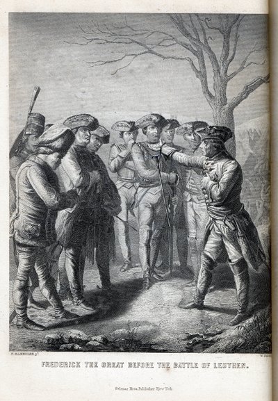 Fridrich Veliký před bitvou u Leuthenu, 1882 od Paul Haendler
